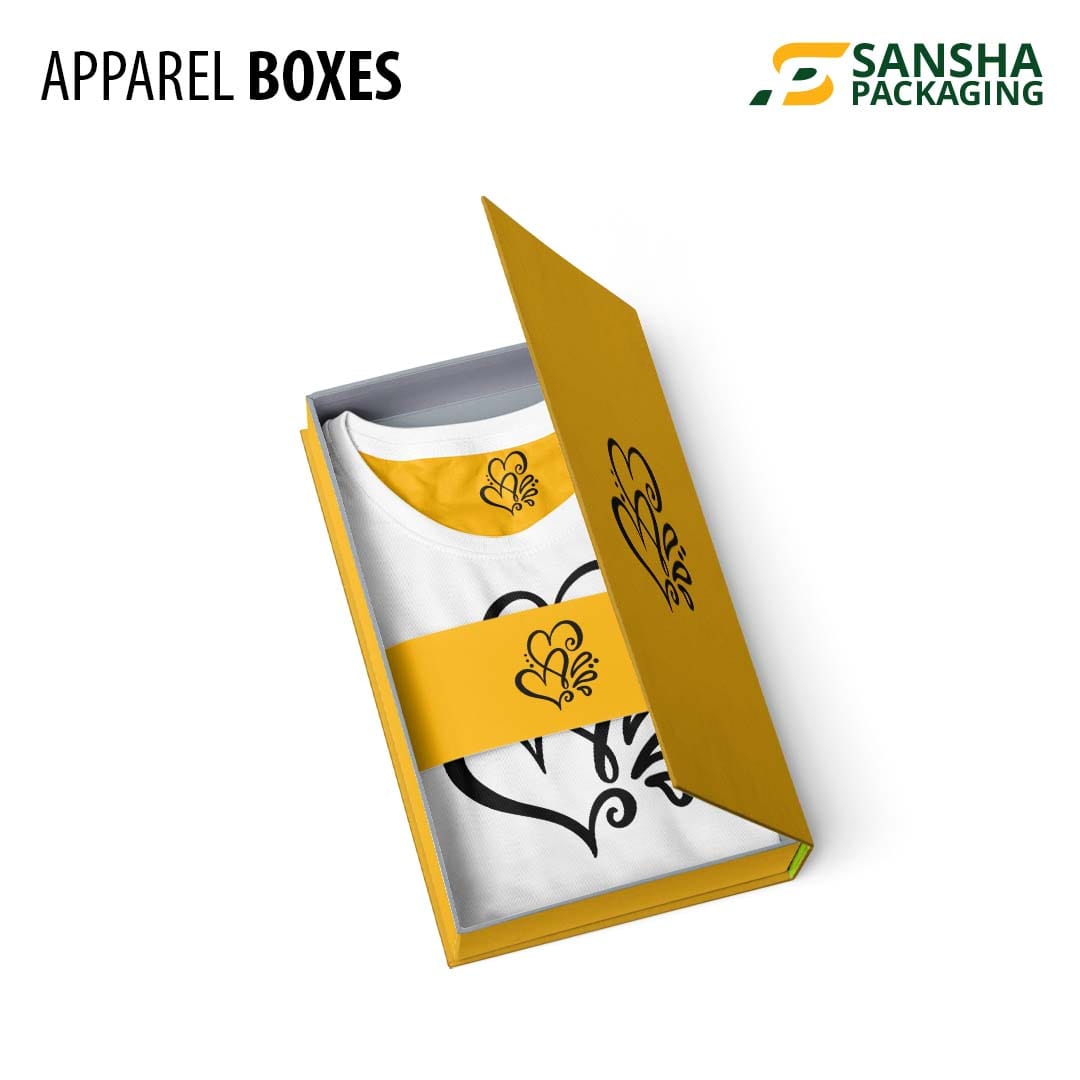 Custom Printed Apparel Boxes Sansha Packaging